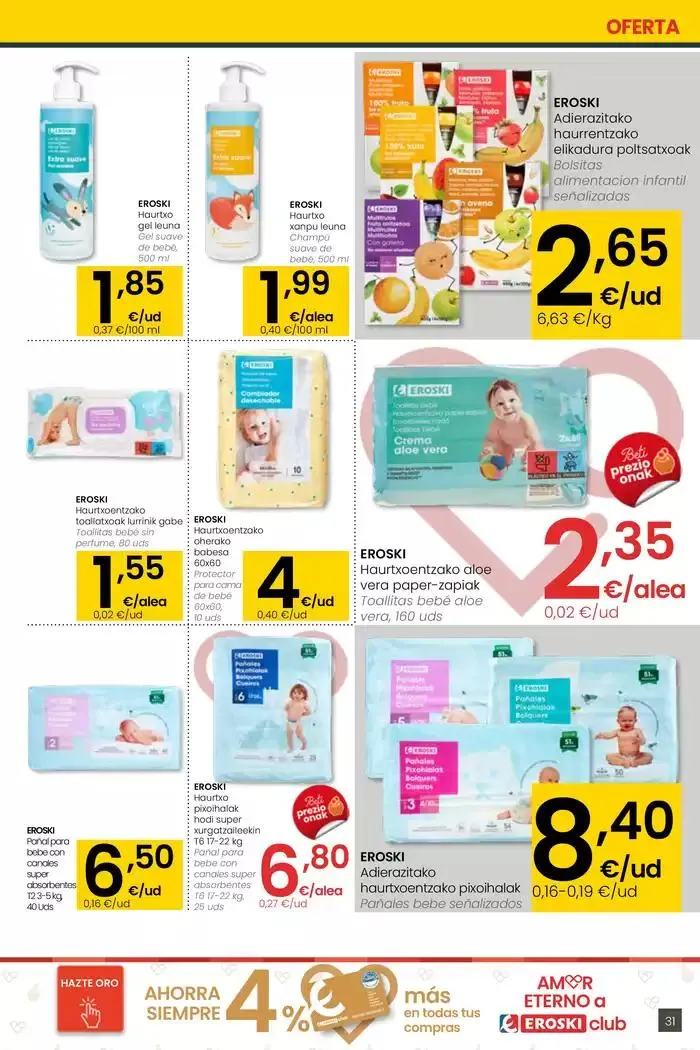 Catálogo de 2000 produktu baino gehiago, BETI PREZIO ONEAN EROSKI CENTER 30 de enero al 11 de febrero 2025 - Página 31