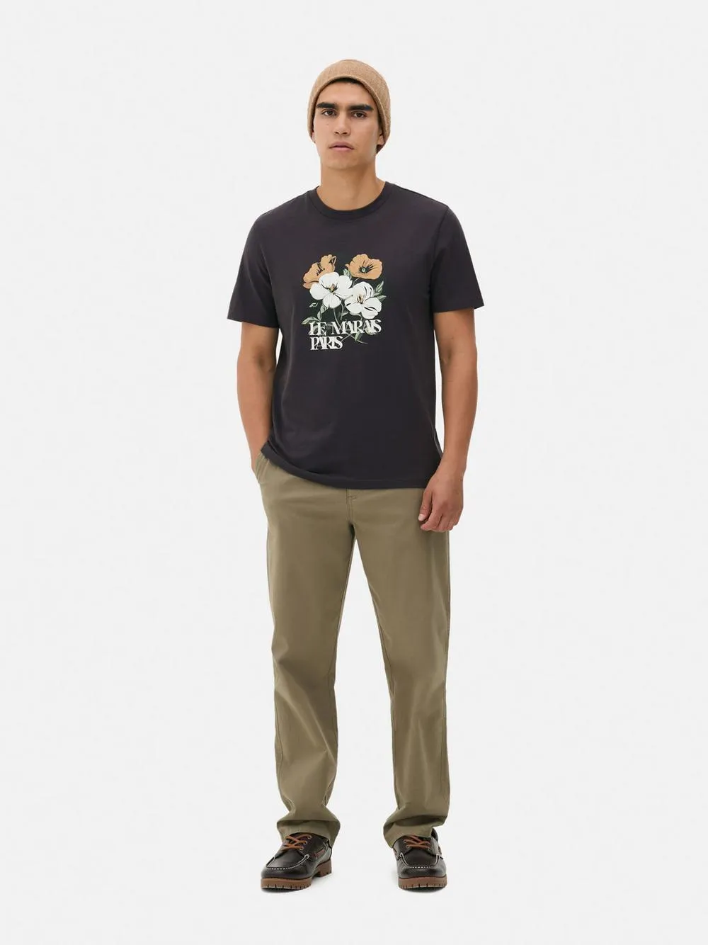 Camiseta de manga corta con estampado floral