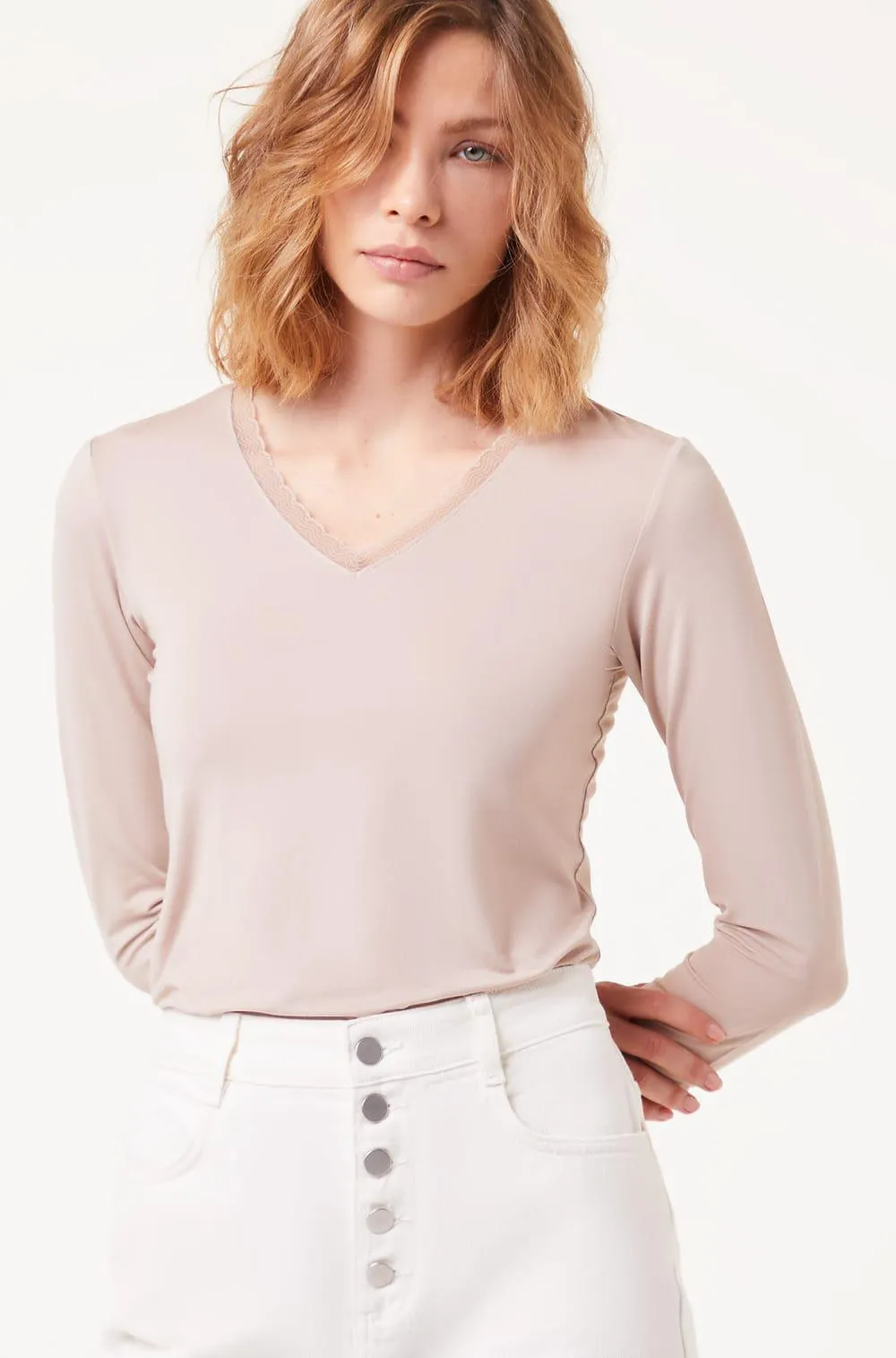 Camiseta manga larga, tejido termorregulador