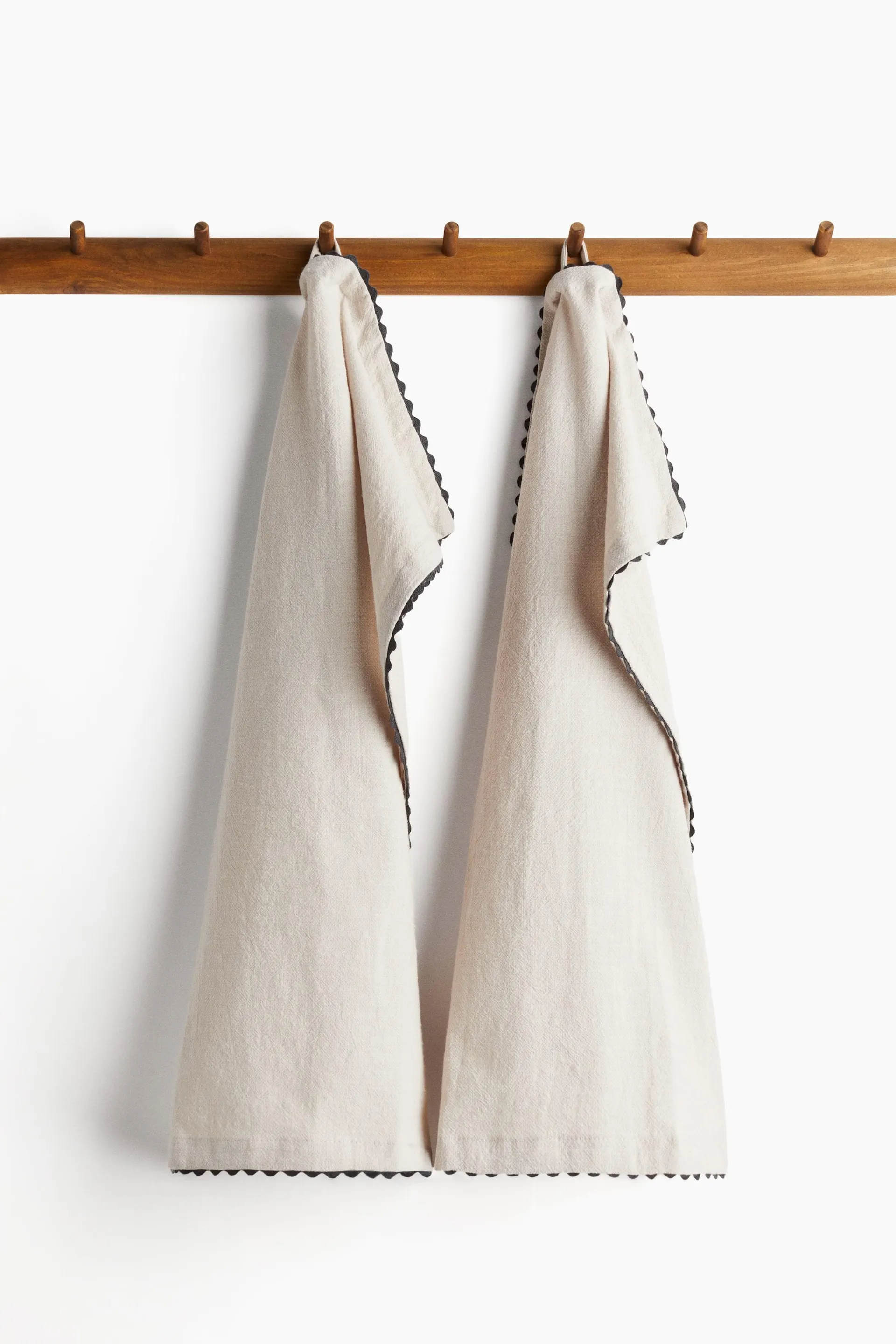 Pack de 2 paños de cocina festoneados