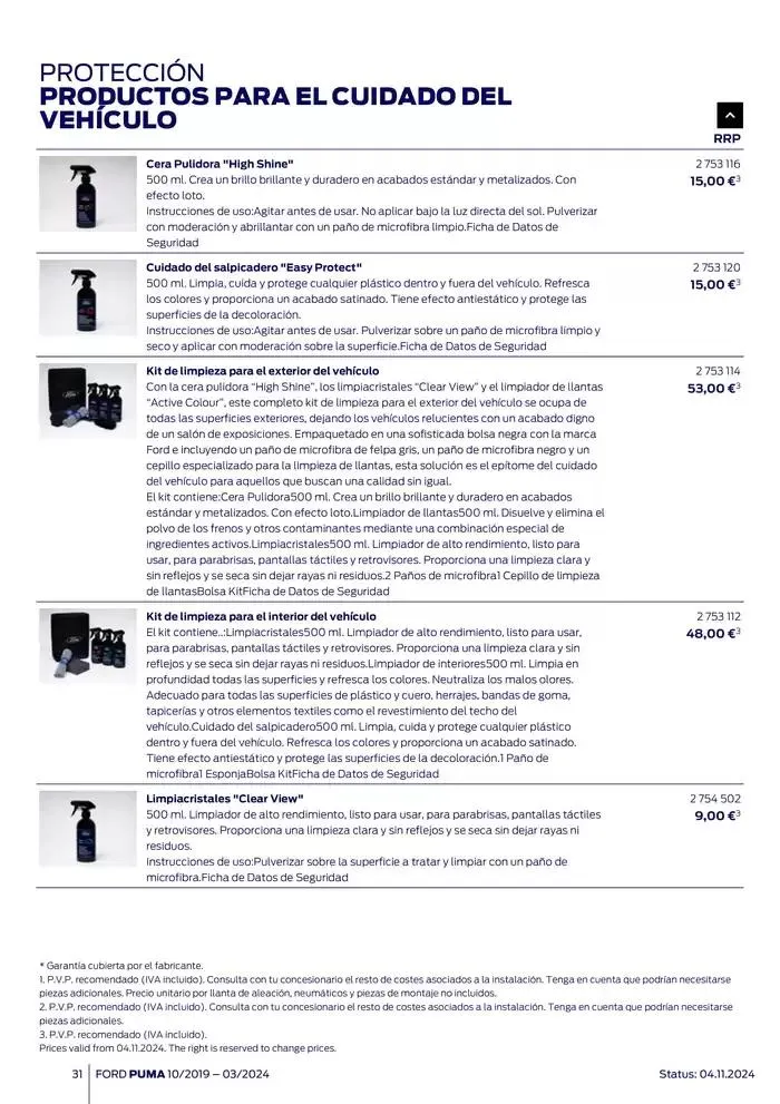 Catálogo de Ford de accesorios Ford Puma 13 de noviembre al 13 de noviembre 2025 - Página 31