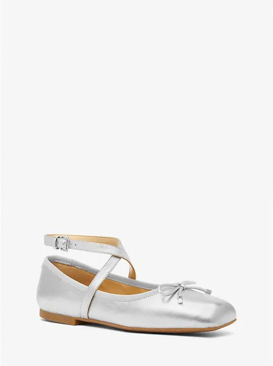 Collette Metallic Leather Ballet Flat