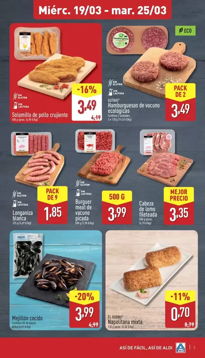Catálogo de ¡Así de fácil, así de Aldi! 19 de marzo al 25 de marzo 2025 - Página 5