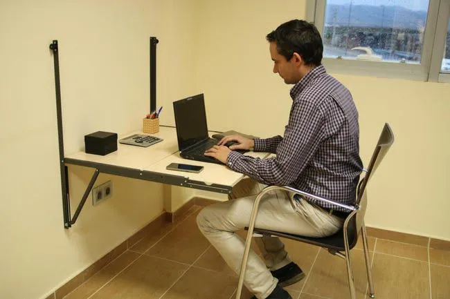 Mesa escritorio Simonflex roble 80x80 cm