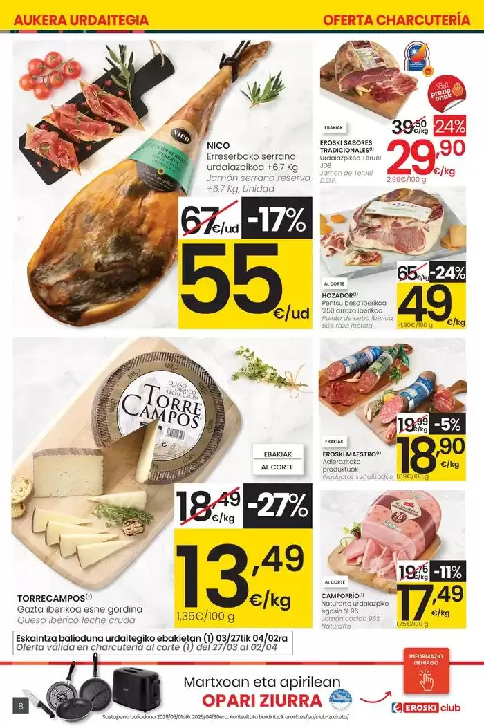 Catálogo de Prezio merkeagoa HIPERMERKATUAK EROSKI 27 de marzo al 8 de abril 2025 - Página 8