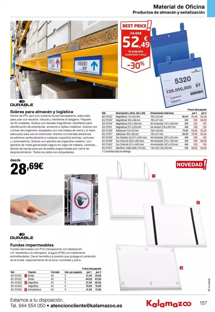 Catálogo de Staples Kalamazoo Catálogo General 9 de enero al 30 de septiembre 2025 - Página 157