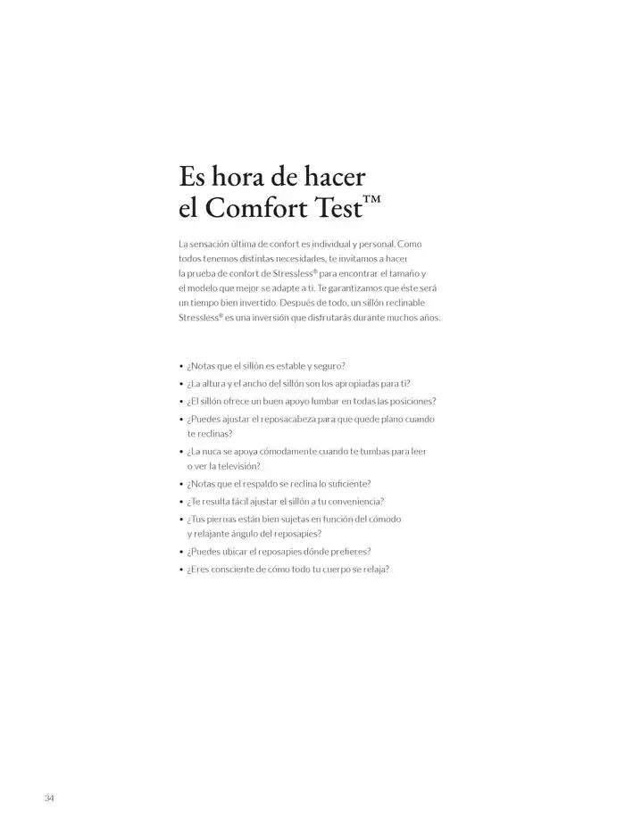Catálogo de Catálogo Stressless 7 de marzo al 31 de agosto 2025 - Página 34