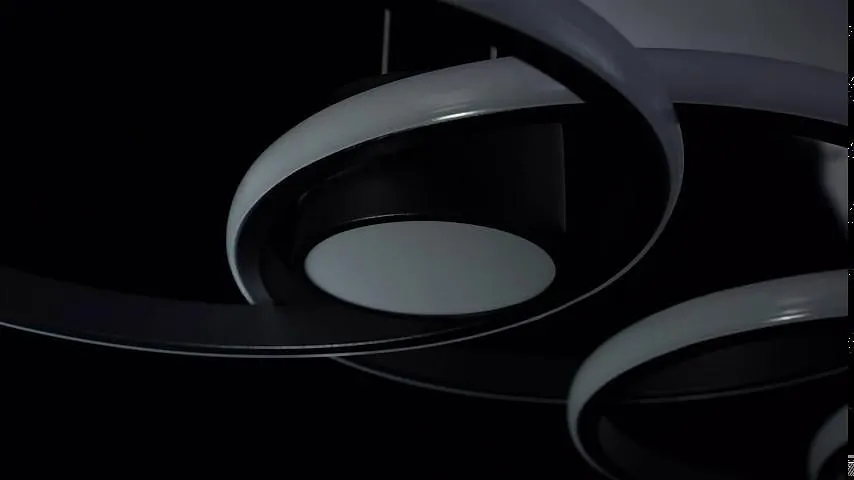 Luz de techo led de 80w, cuatro círculos, altura ajustable, luz de techo led moderna para restaurante, dorada y negra, adecuada para comedor y dormitorio ac110v ac220v