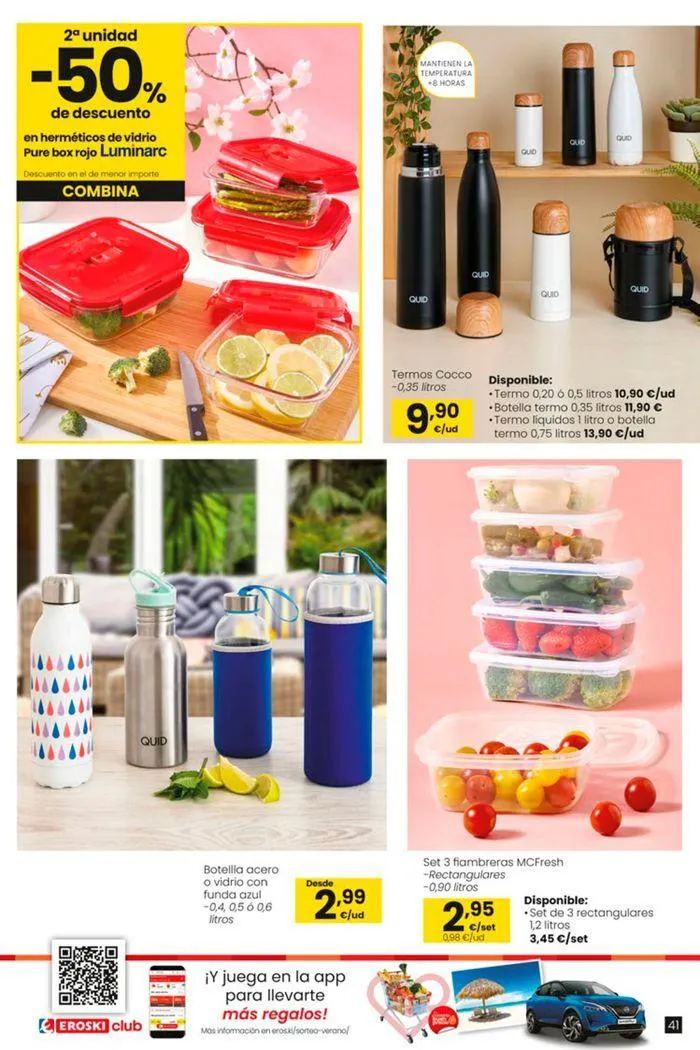 Catálogo de Vive el verano HIPERMERCADOS EROSKI 13 de junio al 10 de julio 2024 - Página 41