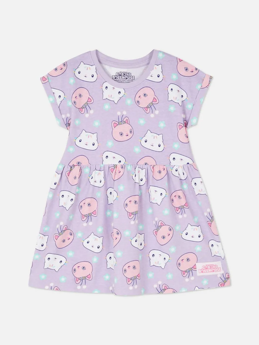 Vestido con estampado de La casa de muñecas de Gabby