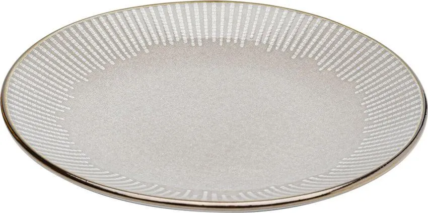 Plato de postre de cerámica Ø21 cm gris beige