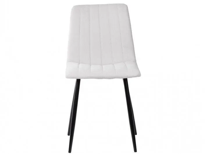 Pack 4 sillas de comedor tapizado beige y patas metálicas