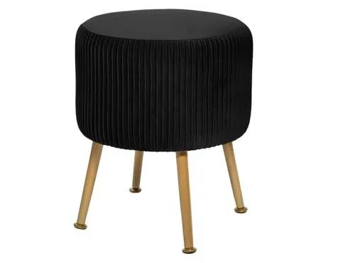 Puf Terciopelo Solaro Negro