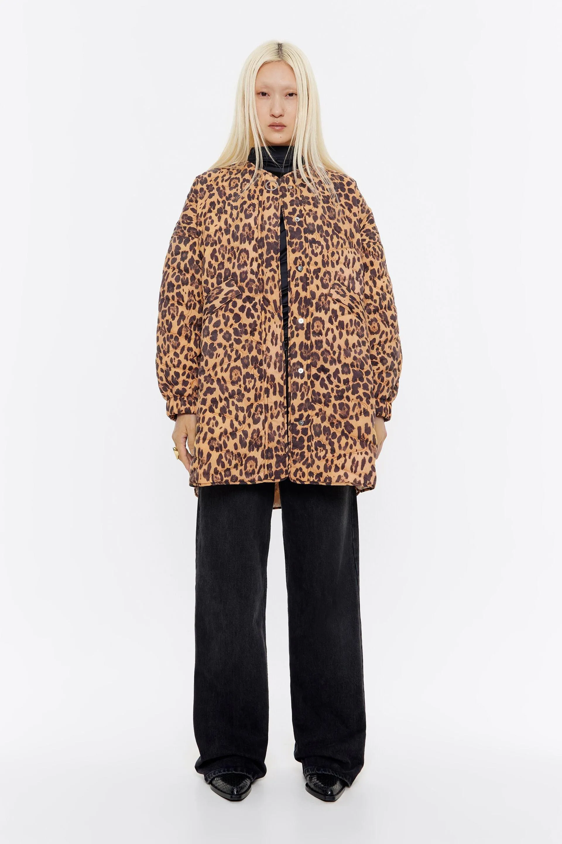 Chaquetón acolchado Leopard natural