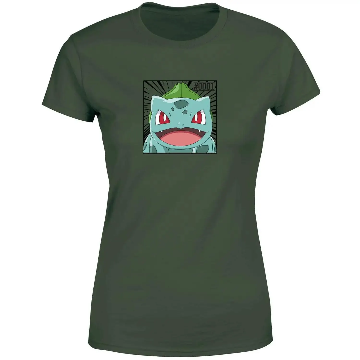 Pokémon Pokédex Bulbasaur #0001 Mujer Camiseta - Verde