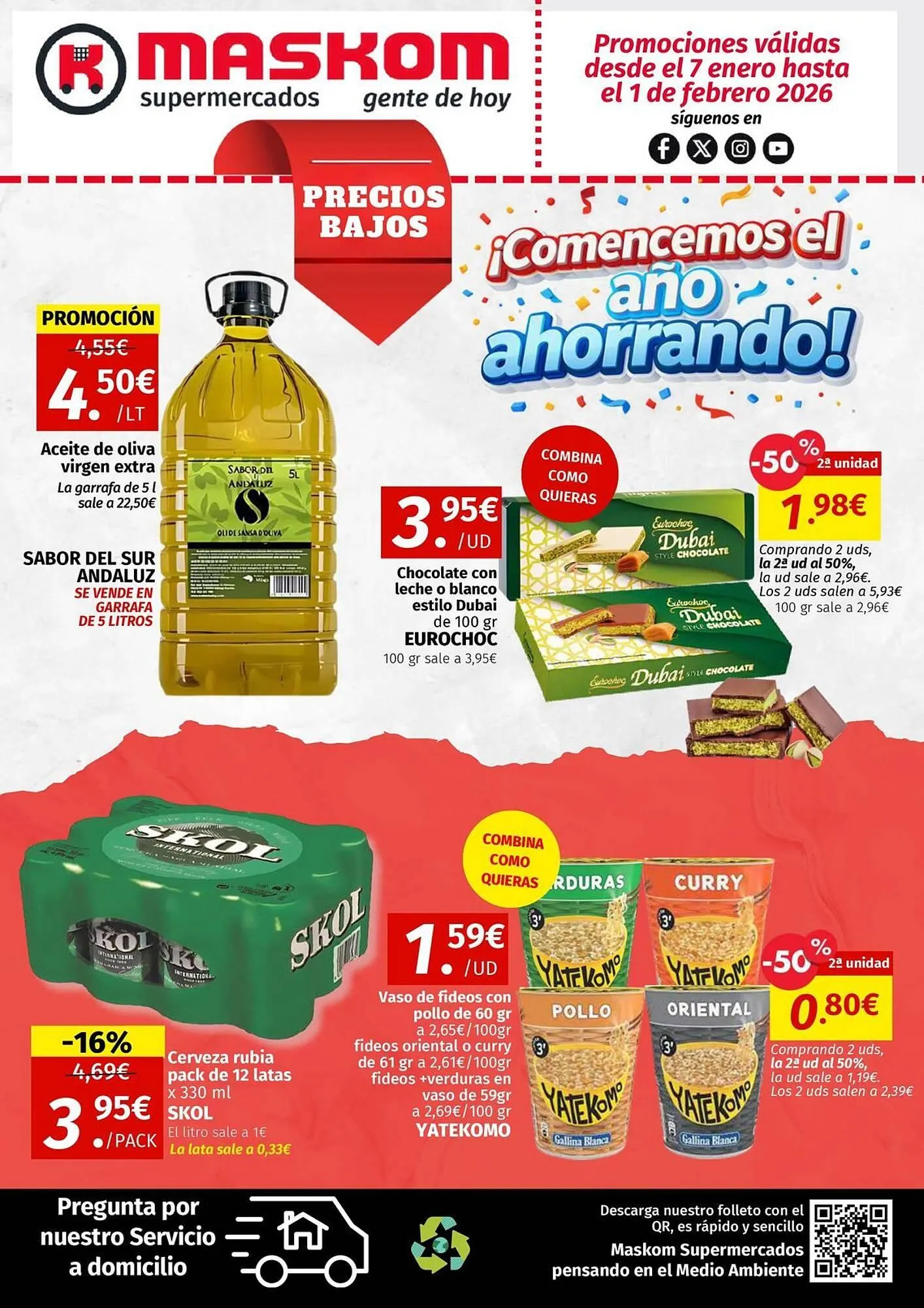 Catálogo de Folleto Maskom Supermercados 12 de enero al 1 de febrero 2026 - Página 1