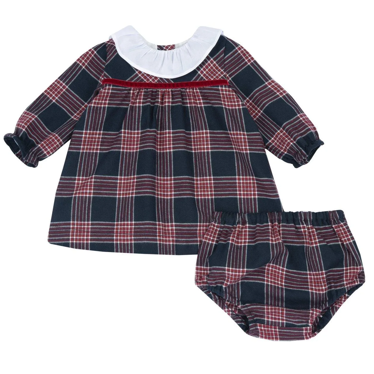 Vestido con culotte vichy rojo cuadros