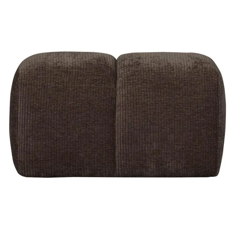 Mojo brown ribbed pouf, 84cm