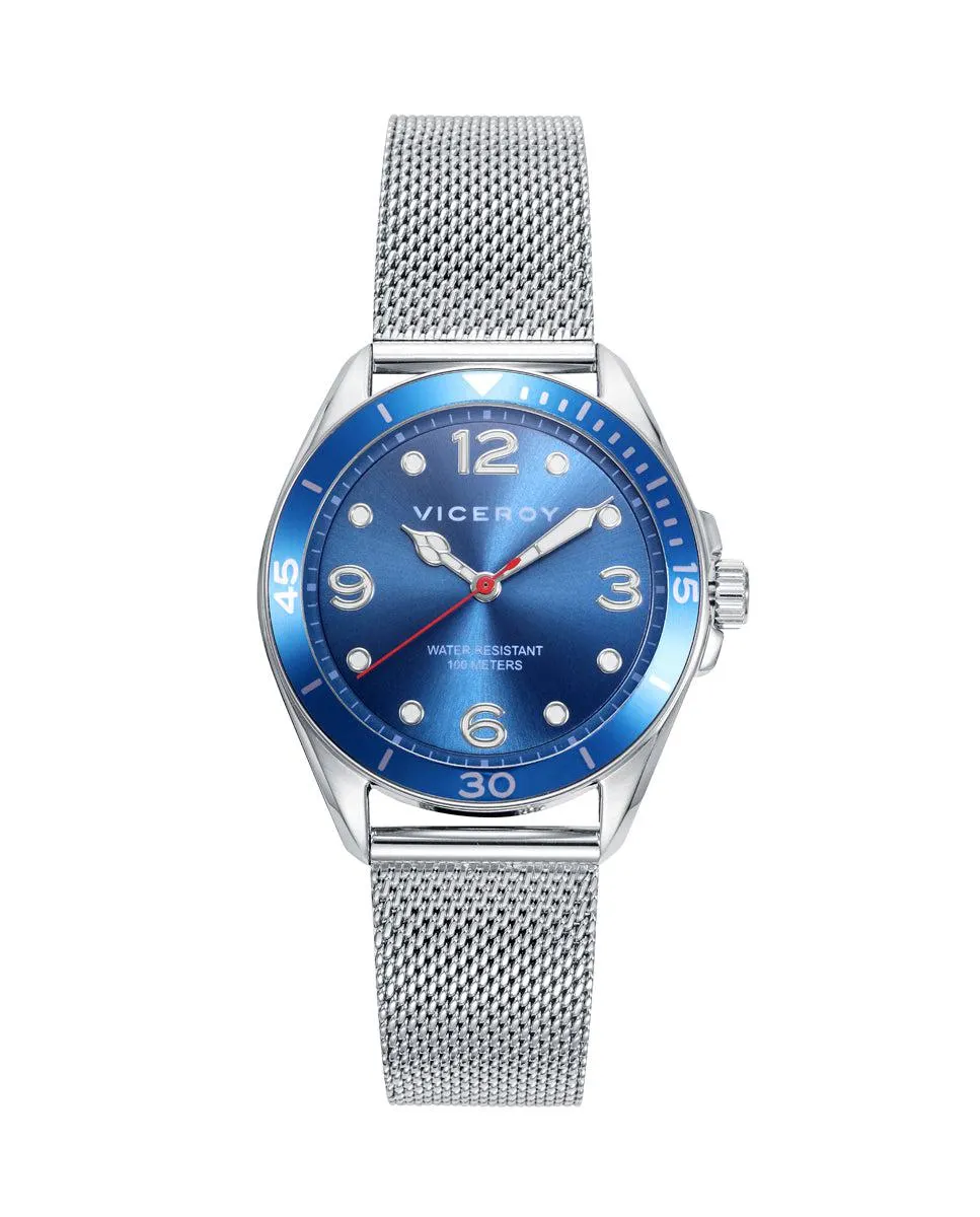 Set de niño Next de reloj con malla milanesa de acero y velocímetro para bici