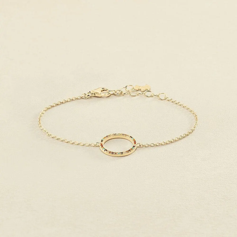 Pulsera de cadena RAINBOW - Multicolor / Oro