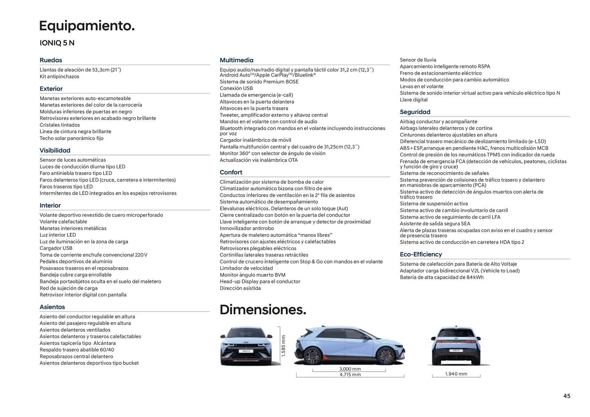 Catálogo de Folleto Hyundai IONIQ 5 N 25 de junio al 25 de junio 2025 - Página 45