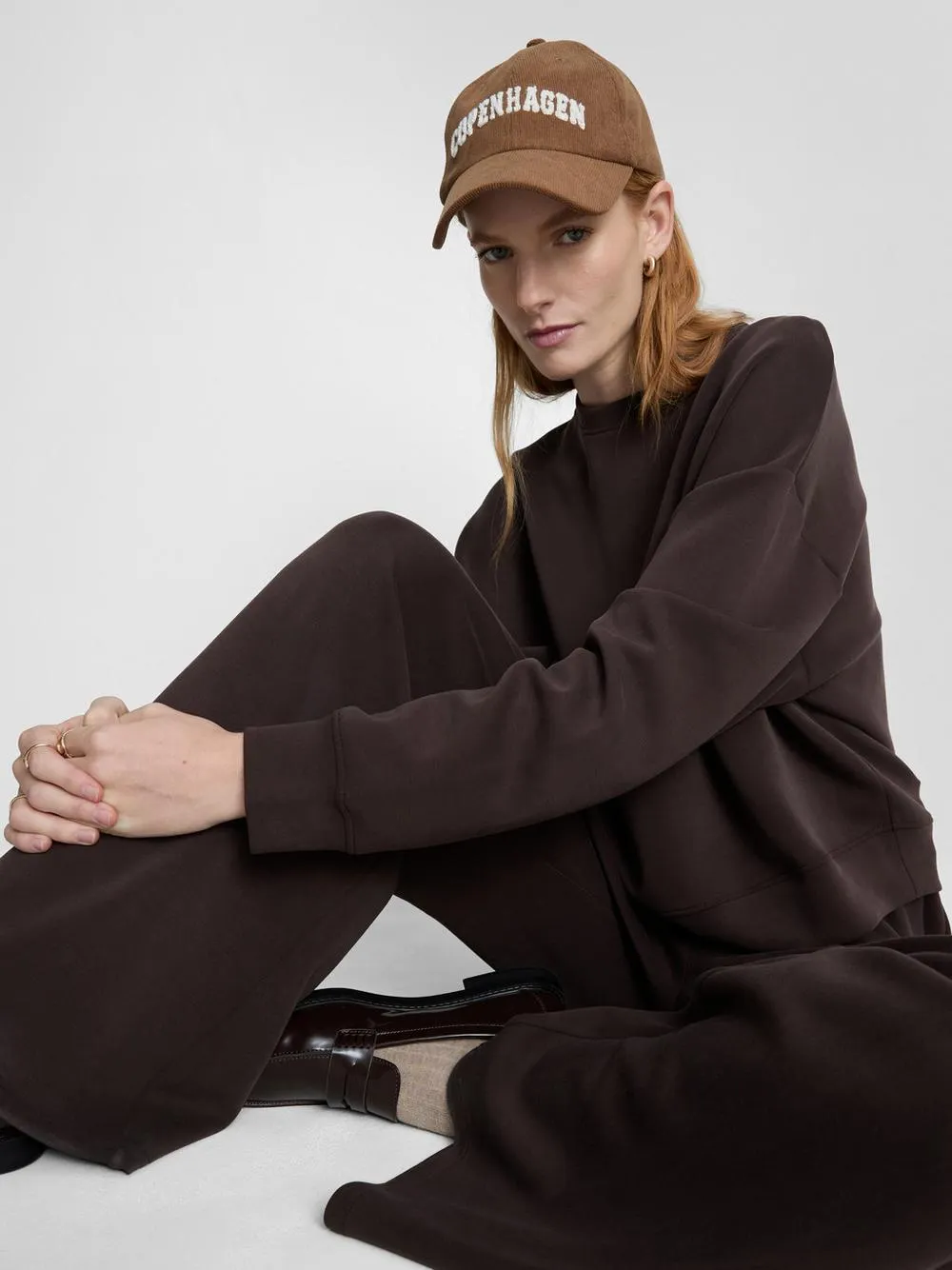 Sudadera de cuello redondo de cupro