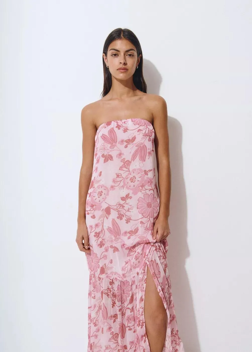 Vestido offshoulder estampado