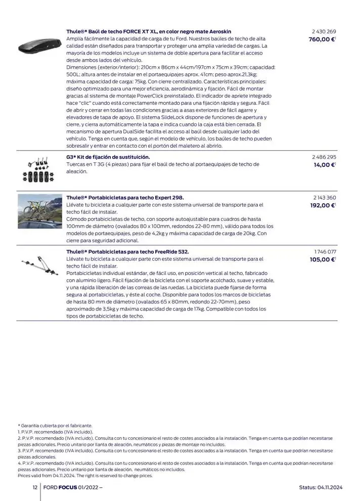 Catálogo de Ford de accesorios Focus 13 de noviembre al 13 de noviembre 2025 - Página 12