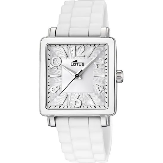 RELOJ LOTUS 15741/1 BLANCO CORREA DE CAUCHO, MUJER