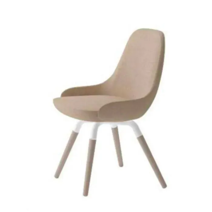 Sillón con Patas de Madera y Asiento Tapizado Kanon NUBA L