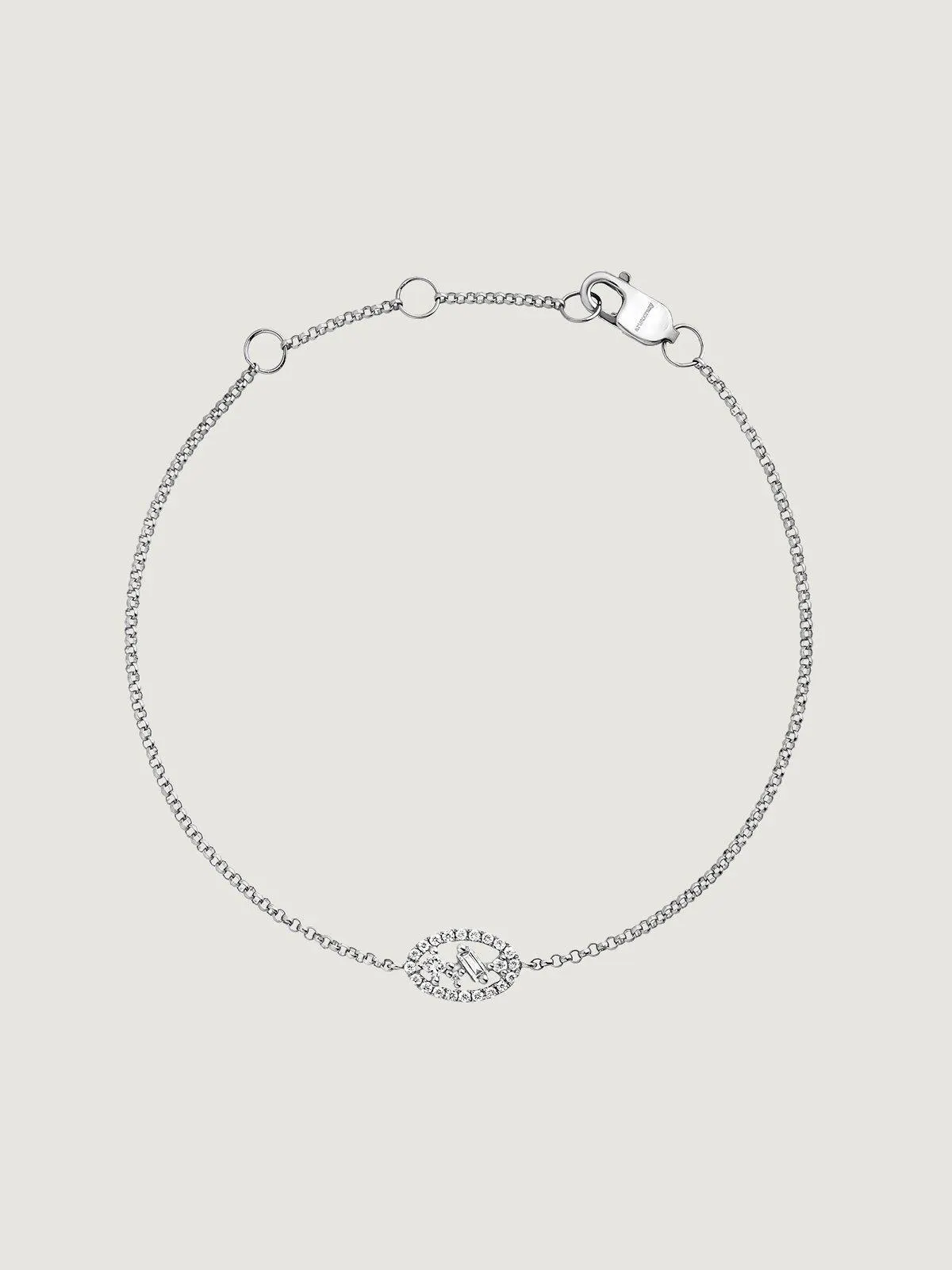 Pulsera de oro blanco de 18K con diamantes 0,32 cts