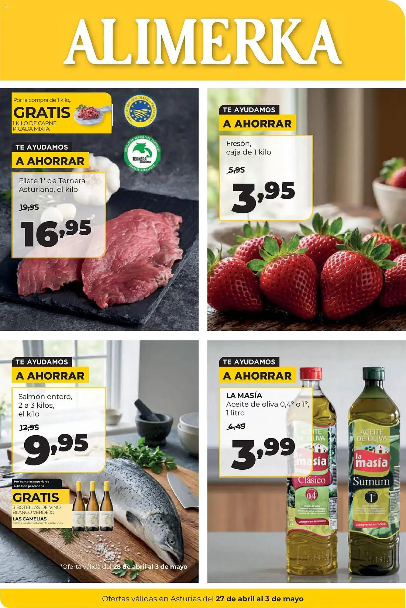 Catálogo de Folleto Alimerka 27 de abril al 3 de mayo 2026 - Página 1