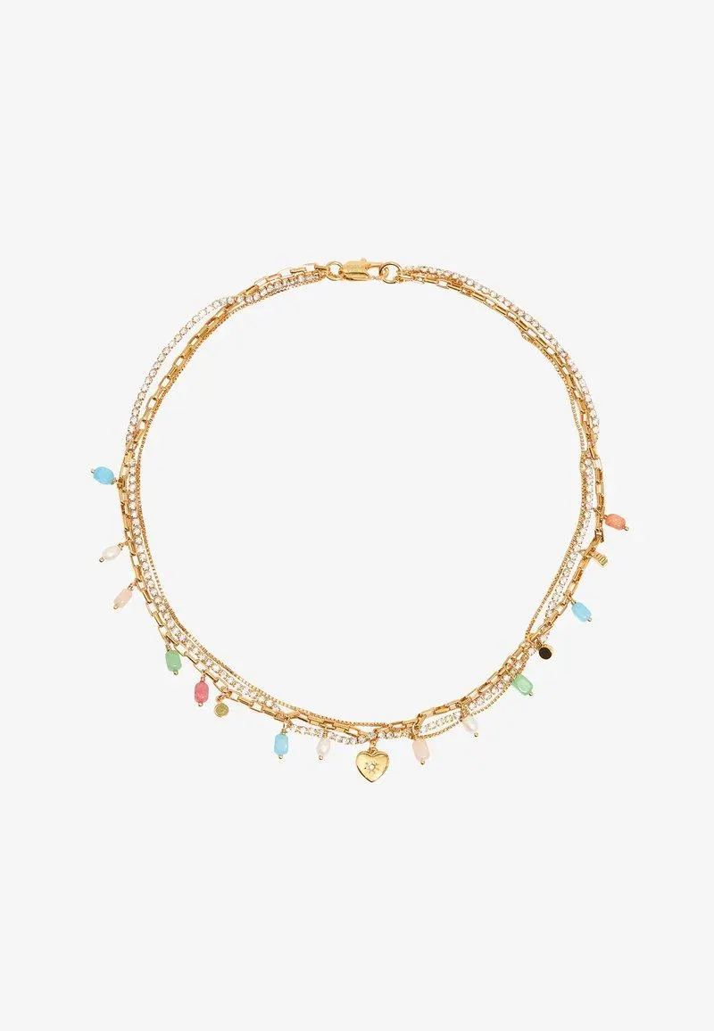 MULTI CRISTAL Y PIEDRAS - Collar - color oro