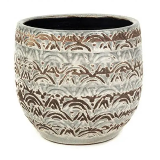 MACETERO GELA GRIS D14XH13CM