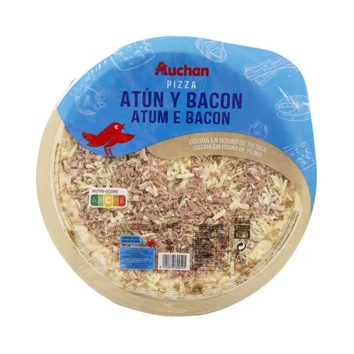 PRODUCTO ALCAMPO Pizza de atún y bacon cocida al horno de piedra PRODUCTO ALCAMPO 400 g.