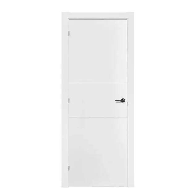 Puerta de interior lacada Aldan blanca 82,5cm izquierda con tapajuntas 7mm