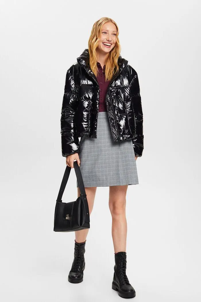 Chaqueta acolchada con acabado brillante