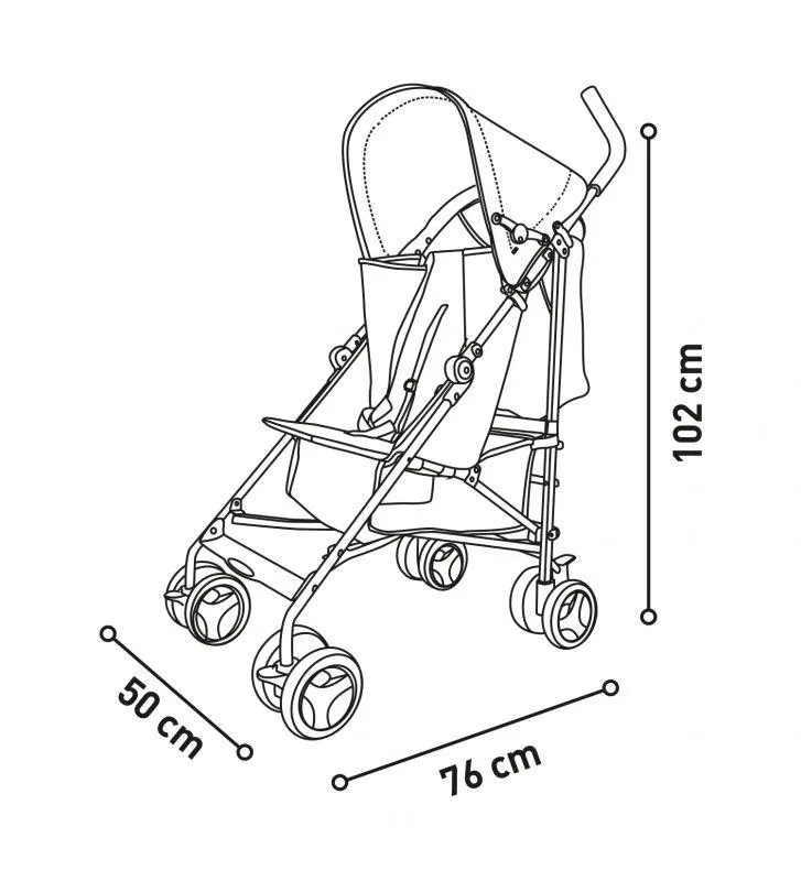 Silla de paseo Mombi 2 Gris