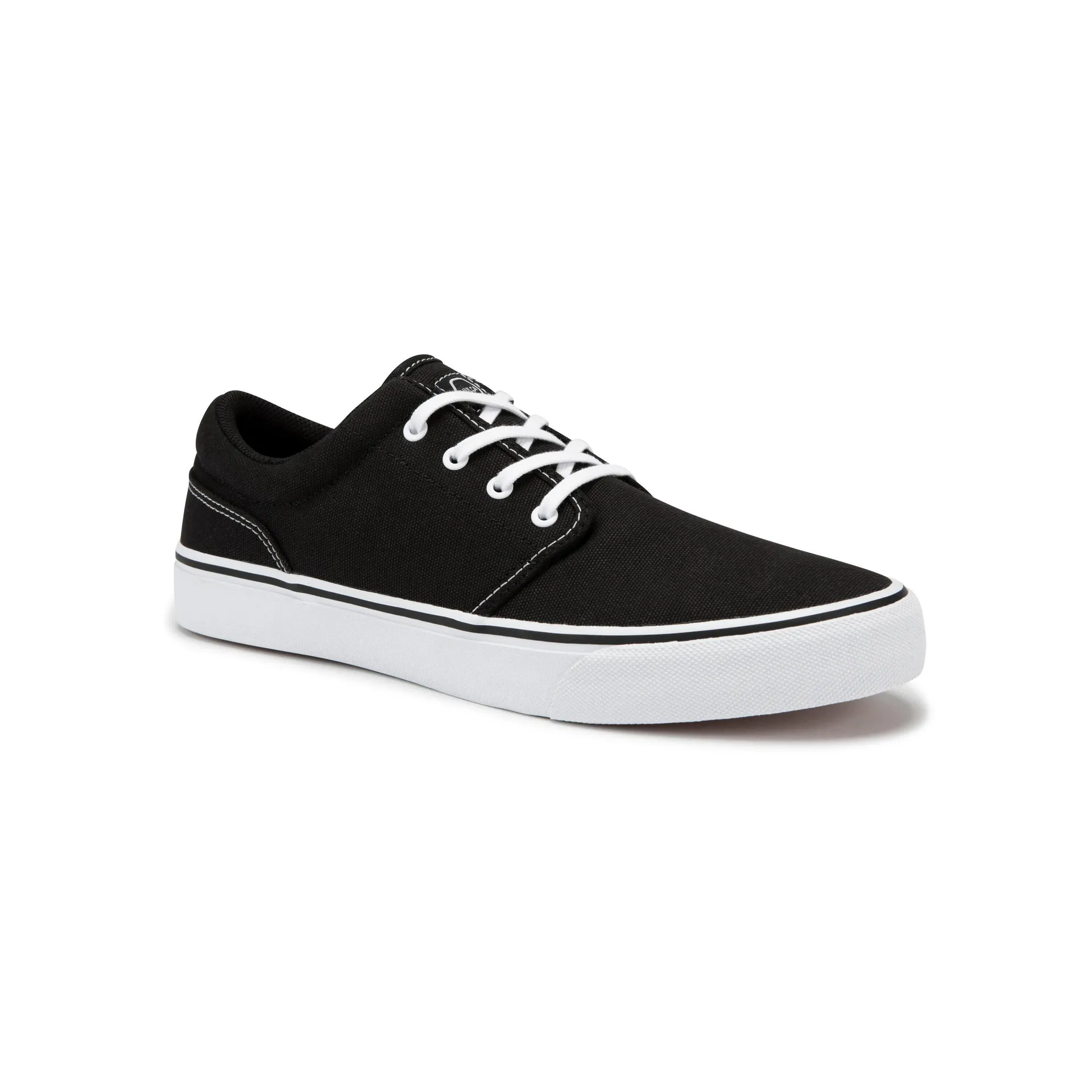 Zapatillas de caña baja skateboard-longboard adulto VULCA 100 negro blanco