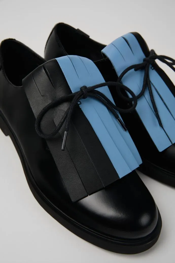 Twins Zapato de piel negro para mujer