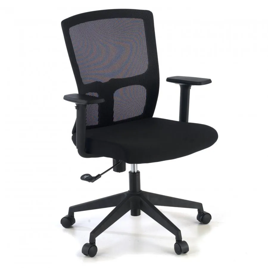 Silla de Oficina Pivot, giratoria, brazos ajustables red - Negro