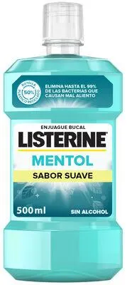 Enjuague bucal sin alcohol suave Listerine 500ml mentol
