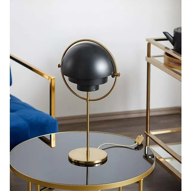 Lámpara de mesa interior de metal negro 3 colores lámpara de noche posmoderna lámpara decorativa de interior perfecta para sala de estar, estudio, dormitorio, comedor o bar