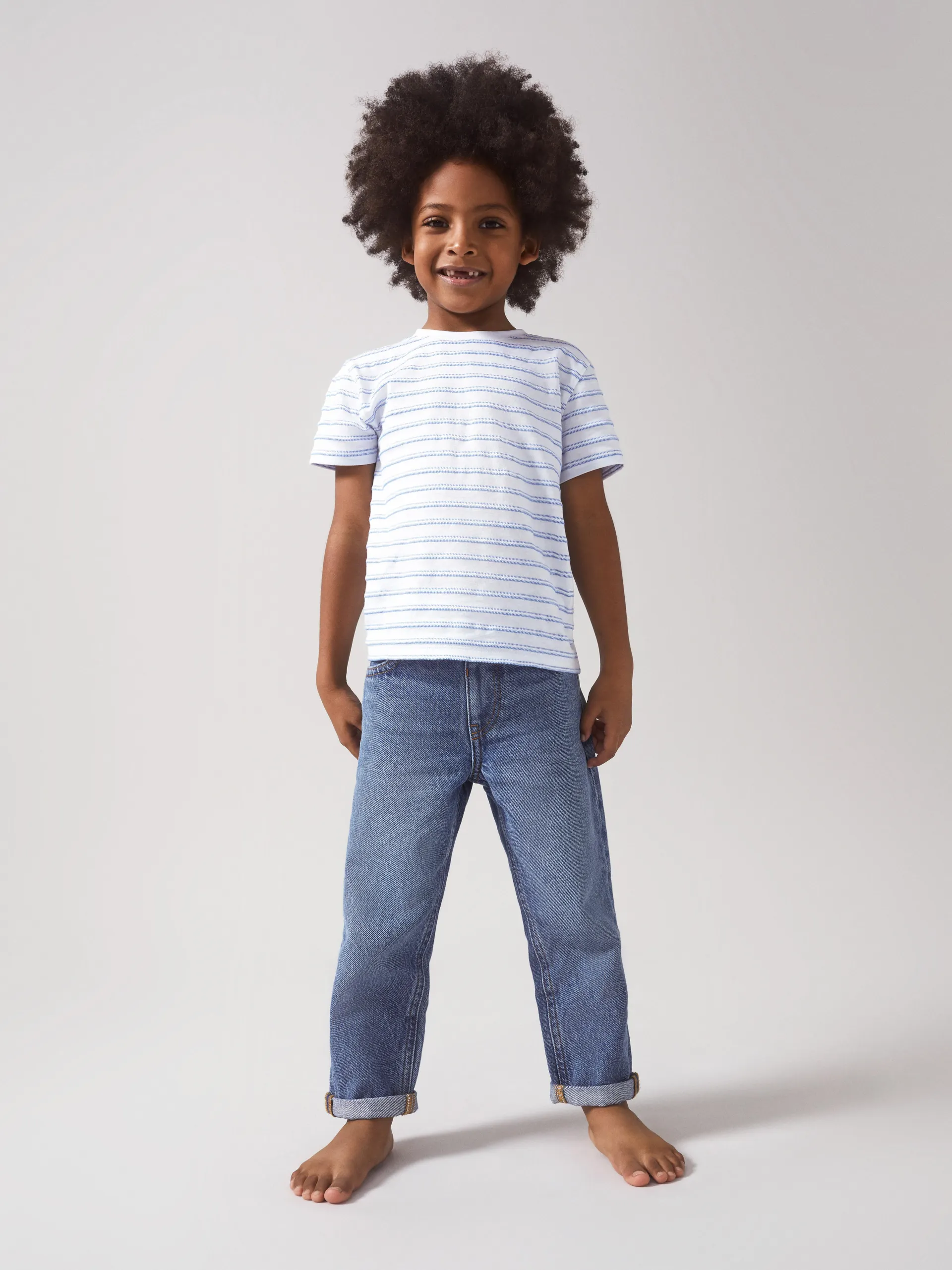 Camiseta de manga corta a rayas