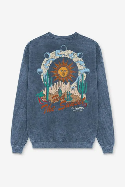 Washed Sunset Navy Sweatshirt