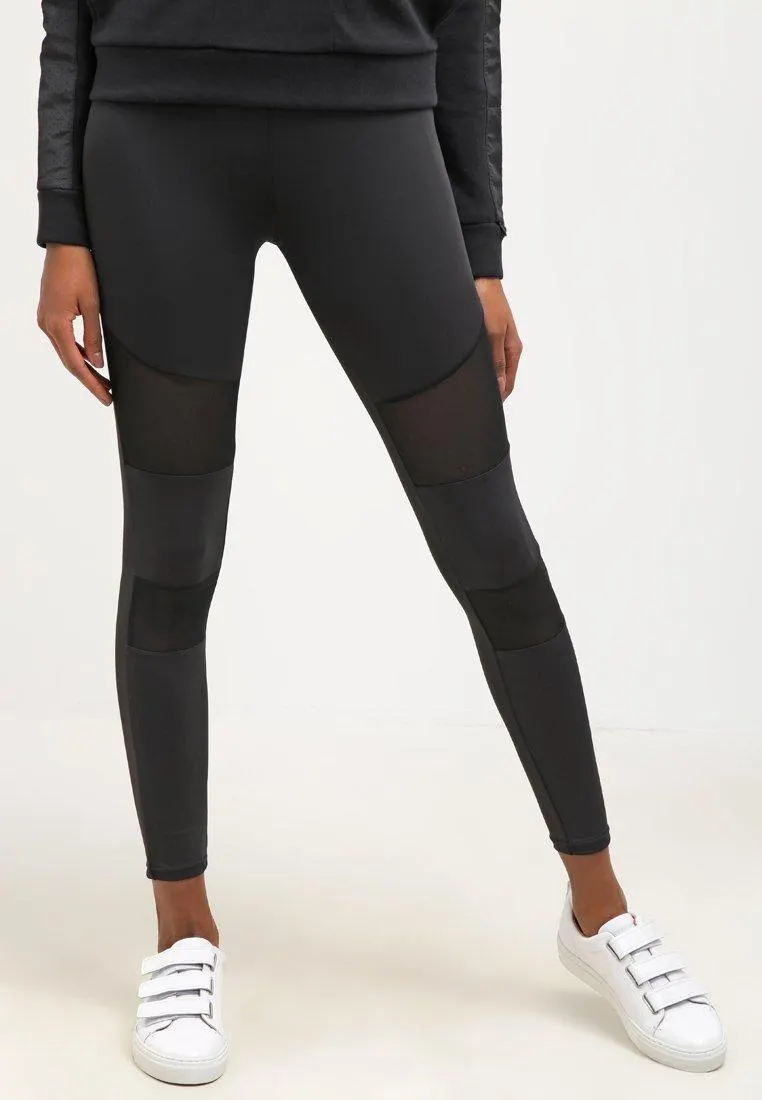 LADIES TECH MESH LEGGINGS - Leggings - black