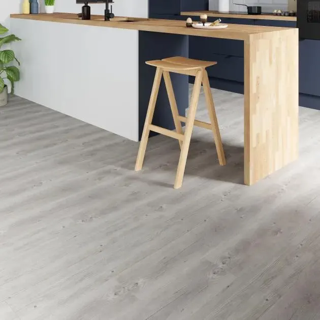 Suelo vinílico Click SPC roble gris con Aislante incorporado Harmonia