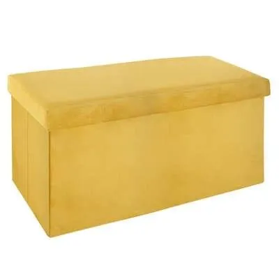 PUF PLEGABLE AMARILLO DE 2 PLAZAS TESS