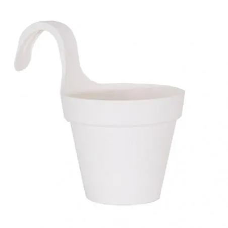 MACETA CAPRI BALCÓN BLANCO 20CM