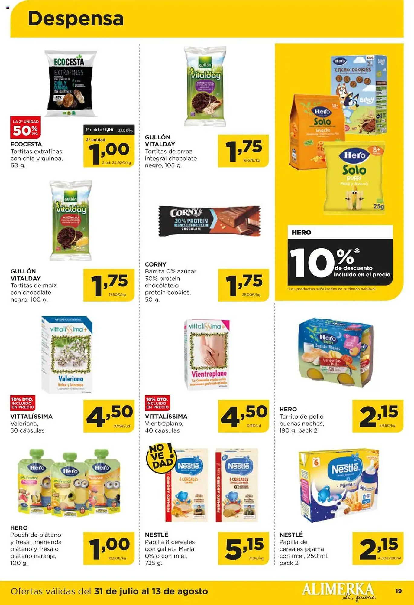 Catálogo de Folleto Alimerka 31 de julio al 13 de agosto 2025 - Página 19